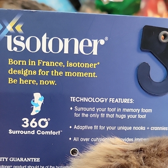 Isotoner Brown Faux Fur Slippers - Picture 4 of 7